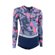 Carica l'immagine nel visualizzatore di Gallery, ION Women Wetsuit Amaze Hot Shorty 1.5 Longsleeve Front Zip 2023