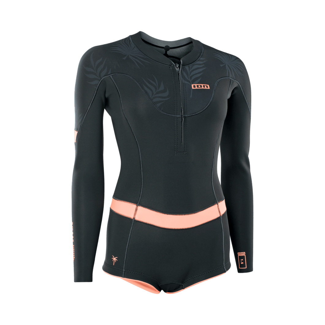 ION Women Wetsuit Amaze Hot Shorty 1.5 Longsleeve Front Zip 2023